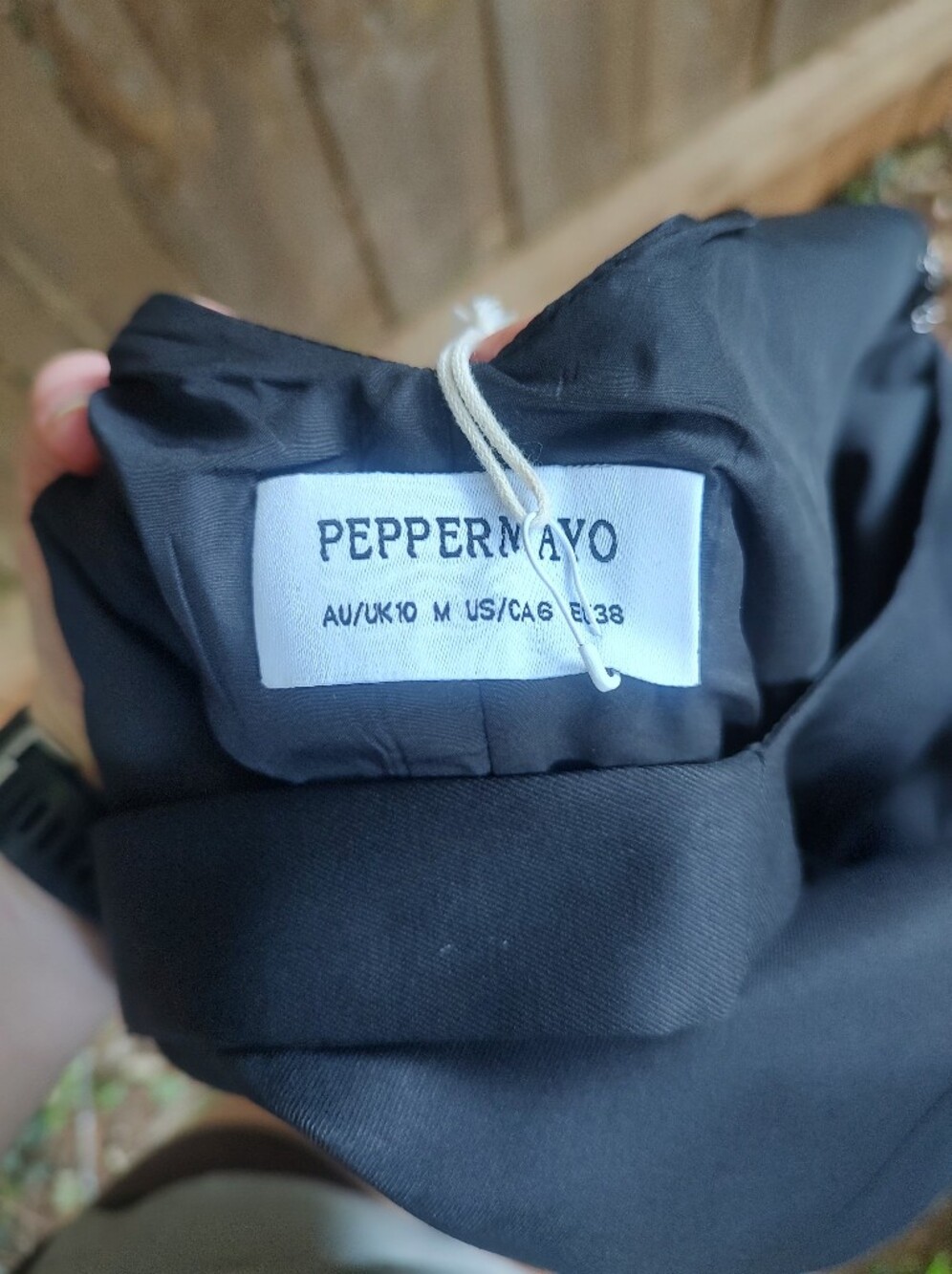 🏵️ Peppermayo Lulita Black Scoop Back Mini Dress NWT Size 6 - Picture 6 of 11